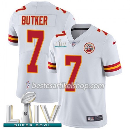 Herren Kansas City Chiefs Trikot Harrison Butker 7 Nike Weiß 2020 Super Bowl LIV